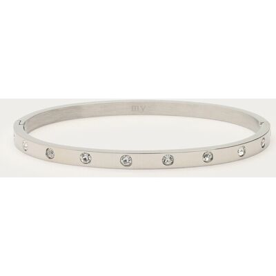 Bracelet jonc à pierres transparentes My Jewellery Argenté/Doré One size femme Bracelet jonc à pierres transparentes My Jewellery Argenté/Doré One size femme