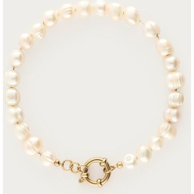 Bracelet de perles naturelles avec fermoir My Jewellery Doré One size femme Bracelet de perles naturelles avec fermoir My Jewellery Doré One size femme