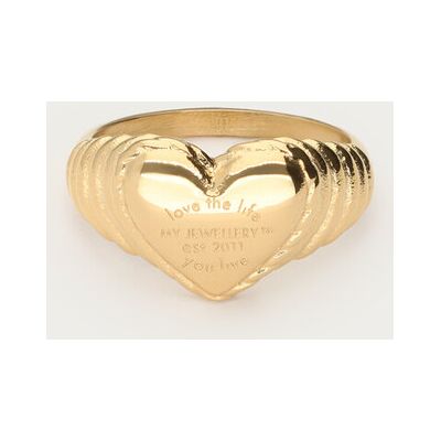 Bague Candy avec cœur My Jewellery Argenté/Doré 18 femme Bague Candy avec cœur My Jewellery Argenté/Doré 18 femme