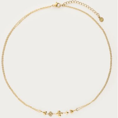 Collier double avec cinq charms minimalistes My Jewellery Doré One size femme Collier double avec cinq charms minimalistes My Jewellery Doré One size femme