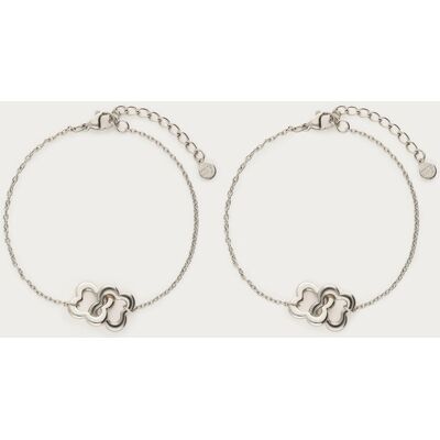 Ensemble de bracelets Forever Connected avec trèfles My Jewellery Argenté One size femme Ensemble de bracelets Forever Connected avec trèfles My Jewellery Argenté One size femme