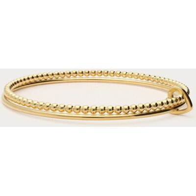 Double bracelet jonc Love avec cœur My Jewellery Doré One size femme Double bracelet jonc Love avec cœur My Jewellery Doré One size femme