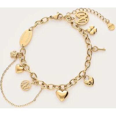 Bracelet « Love life » My Jewellery Argenté/Doré 16.3 femme Bracelet « Love life » My Jewellery Argenté/Doré 16.3 femme