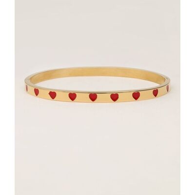 Bracelet avec cœurs rouges My Jewellery Rouge/Doré One size femme Bracelet avec cœurs rouges My Jewellery Rouge/Doré One size femme
