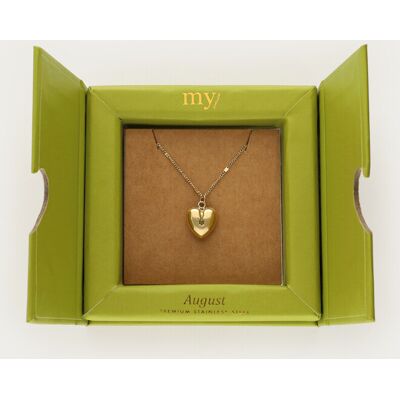 Collier avec cœur et pierre de naissance My Jewellery Doré One size femme Collier avec cœur et pierre de naissance My Jewellery Doré One size femme