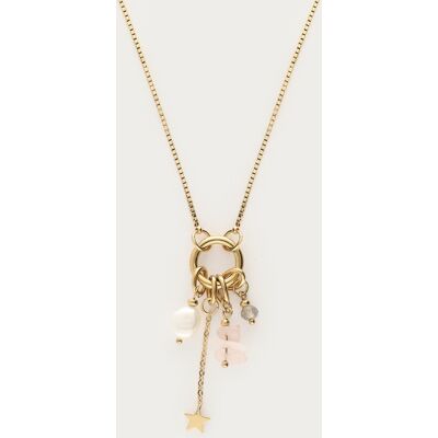 Collier Sunrocks étoile et perle naturelle My Jewellery Blanc/Doré One size femme Collier Sunrocks étoile et perle naturelle My Jewellery Blanc/Doré One size femme