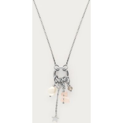 Collier Sunrocks étoile et perle naturelle My Jewellery Blanc/Argenté One size femme Collier Sunrocks étoile et perle naturelle My Jewellery Blanc/Argenté One size femme