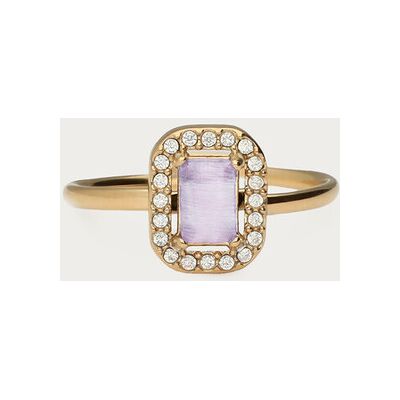 Bague vintage carrée lavande My Jewellery Bleu clair/Doré One size femme Bague vintage carrée lavande My Jewellery Bleu clair/Doré One size femme