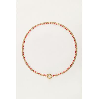 Collier triple avec perles rouges My Jewellery Rouge/Doré One size femme Collier triple avec perles rouges My Jewellery Rouge/Doré One size femme