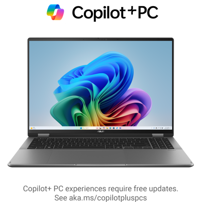 Asus Vivobook 16 Flip (TP3607); Copilot+ PC Clavier AZERTY Sans adaptateur (chargeur non inclus) Gris Asus Vivobook 16 Flip (TP3607); Copilot+ PC Clavier AZERTY Sans adaptateur (chargeur non inclus) Gris