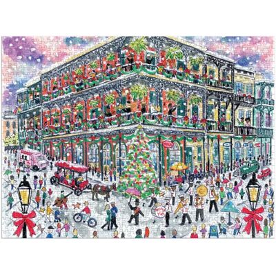 Galison Puzzle Noël à la Nouvelle-Orléans - Puzzle 1000 Pièces avec Boîte Carrée - 1000 pièces Galison Puzzle Noël à la Nouvelle-Orléans - Puzzle 1000 Pièces avec Boîte Carrée - 1000 pièces
