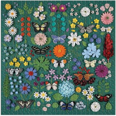Galison Puzzle Papillon Botanique - Puzzle de 500 Pièces avec Pièces Façonnées - 500 à 999 pièces Galison Puzzle Papillon Botanique - Puzzle de 500 Pièces avec Pièces Façonnées - 500 à 999 pièces