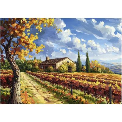 Dino Puzzle Peinture du Vignoble - 500 à 999 pièces Dino Puzzle Peinture du Vignoble - 500 à 999 pièces