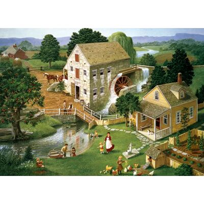 Cobble Hill Puzzle Moulin Quatre Étoiles - Random Cut - 1000 pièces Cobble Hill Puzzle Moulin Quatre Étoiles - Random Cut - 1000 pièces