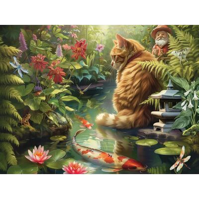 Cobble Hill Puzzle Chat Koi - 200 à 499 pièces Cobble Hill Puzzle Chat Koi - 200 à 499 pièces