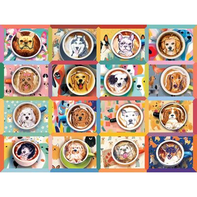 Cobble Hill Puzzle Cafés Chiens - 200 à 499 pièces Cobble Hill Puzzle Cafés Chiens - 200 à 499 pièces