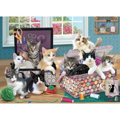 Cobble Hill Puzzle Chatons Créatifs - 500 à 999 pièces Cobble Hill Puzzle Chatons Créatifs - 500 à 999 pièces