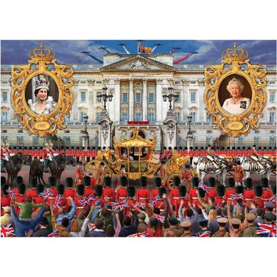 Puzzle de la Jubile de Platine de la Reine - 1000 Pièces - Falcon de luxe Puzzle de la Jubile de Platine de la Reine - 1000 Pièces - Falcon de luxe