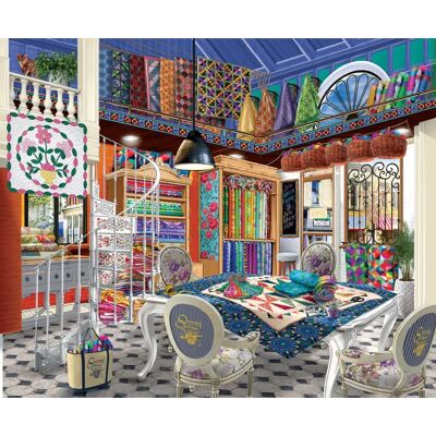 SunsOut Puzzle Pièces XXL - Queenie's Quiltery - 1000 pièces SunsOut Puzzle Pièces XXL - Queenie's Quiltery - 1000 pièces
