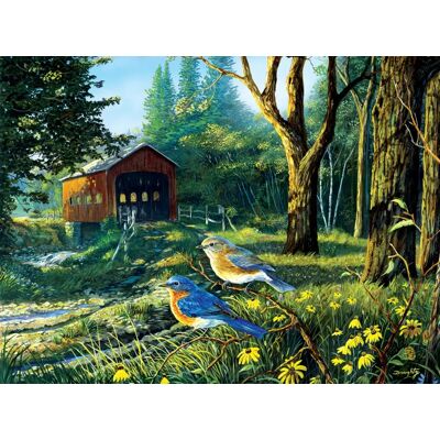 SunsOut Puzzle Terry Doughty - Sleepy Hollow Blue Birds - 1000 pièces SunsOut Puzzle Terry Doughty - Sleepy Hollow Blue Birds - 1000 pièces