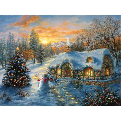 SunsOut Puzzle Pièces XXL - Christmas Cottage - 500 à 999 pièces SunsOut Puzzle Pièces XXL - Christmas Cottage - 500 à 999 pièces