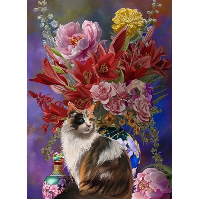 SunsOut Puzzle Pièces XXL - Chat et Fleurs Asiatiques - 500 à 999 pièces SunsOut Puzzle Pièces XXL - Chat et Fleurs Asiatiques - 500 à 999 pièces