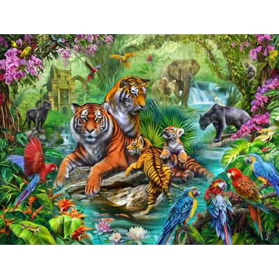 SunsOut Puzzle La Jungle des Tigres - 500 à 999 pièces SunsOut Puzzle La Jungle des Tigres - 500 à 999 pièces