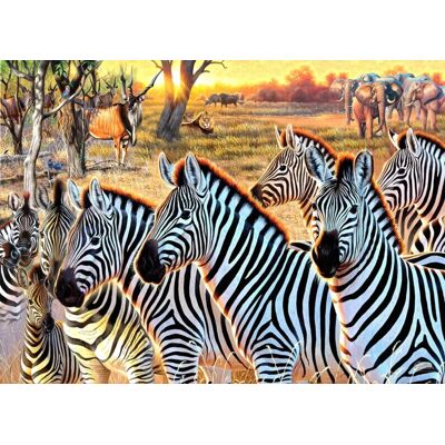 SunsOut Puzzle Pièces XXL - Zèbres Et Amis - 500 à 999 pièces SunsOut Puzzle Pièces XXL - Zèbres Et Amis - 500 à 999 pièces