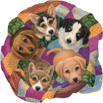 SunsOut Puzzle Panier de Chiots - 500 à 999 pièces SunsOut Puzzle Panier de Chiots - 500 à 999 pièces