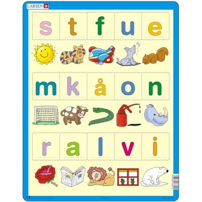 Larsen Puzzle Puzzle Cadre - Apprendre les Lettres (en Norvégien) - 10 à 25 pièces Larsen Puzzle Puzzle Cadre - Apprendre les Lettres (en Norvégien) - 10 à 25 pièces