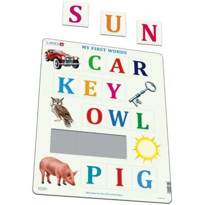 Larsen Puzzle Puzzle Cadre - My First Words (en Anglais) - 10 à 25 pièces Larsen Puzzle Puzzle Cadre - My First Words (en Anglais) - 10 à 25 pièces