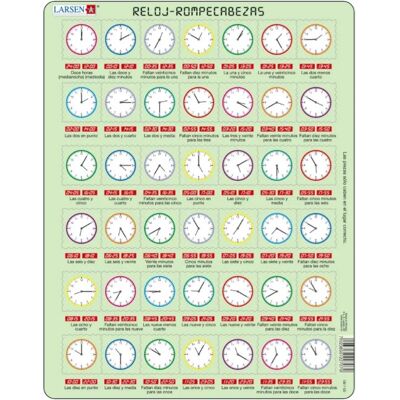Larsen Puzzle Puzzle Cadre - Reloj Rompecabezas (en Espagnol) - 26 à 50 pièces Larsen Puzzle Puzzle Cadre - Reloj Rompecabezas (en Espagnol) - 26 à 50 pièces