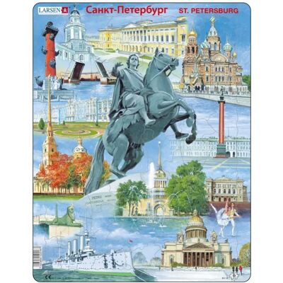 Larsen Puzzle Puzzle Cadre - Souvenirs de Saint-Petersburg, Russie - 51 à 99 pièces Larsen Puzzle Puzzle Cadre - Souvenirs de Saint-Petersburg, Russie - 51 à 99 pièces