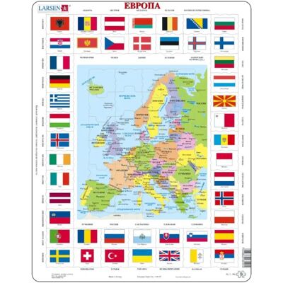 Larsen Puzzle Puzzle Cadre - Europe (en Russe) - 51 à 99 pièces Larsen Puzzle Puzzle Cadre - Europe (en Russe) - 51 à 99 pièces