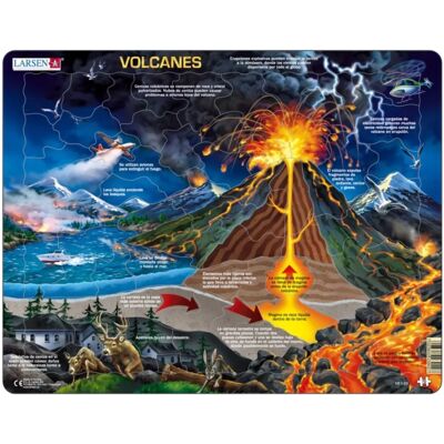 Larsen Puzzle Puzzle Cadre - Volcanes (en Espagnol) - 51 à 99 pièces Larsen Puzzle Puzzle Cadre - Volcanes (en Espagnol) - 51 à 99 pièces