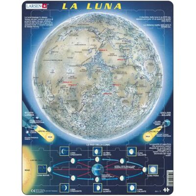 Larsen Puzzle Puzzle Cadre - La Lune (en Italien) - 51 à 99 pièces Larsen Puzzle Puzzle Cadre - La Lune (en Italien) - 51 à 99 pièces