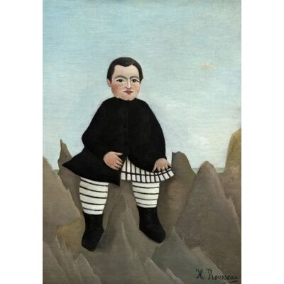 Henri Rousseau - Gar on sur un Rocher, 1895/1897 - Œuvre Henri Rousseau - Gar on sur un Rocher, 1895/1897 - Œuvre