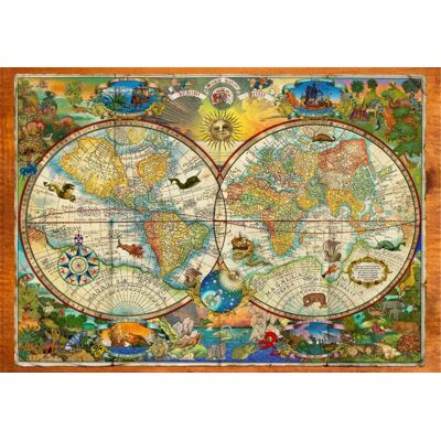 Grafika Puzzle Carte des Créatures de la Terre - 1000 pièces Grafika Puzzle Carte des Créatures de la Terre - 1000 pièces