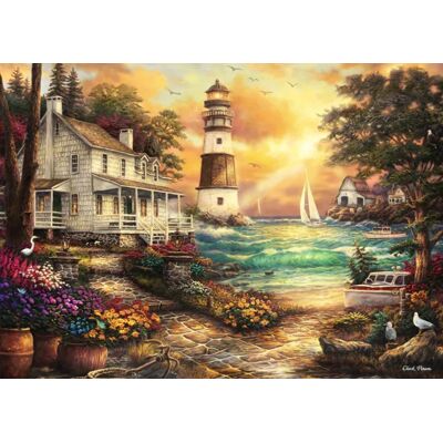 Grafika Puzzle Chuck Pinson - Cottage by the Sea - 500 à 999 pièces Grafika Puzzle Chuck Pinson - Cottage by the Sea - 500 à 999 pièces