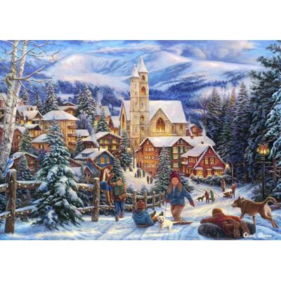 Grafika Chuck Pinson Sánkovanie do mesta Puzzle - Puzzle Grafika Chuck Pinson Sánkovanie do mesta Puzzle - Puzzle