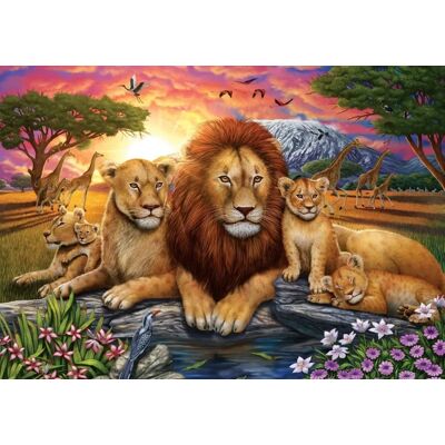 ART PUZZLE Famille de Lions 1000 Pièces - Puzzle ART PUZZLE Famille de Lions 1000 Pièces - Puzzle