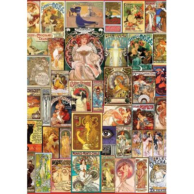 Puzzle Puzzle Art Nouveau Poster Collage - 1500 pièces Puzzle Puzzle Art Nouveau Poster Collage - 1500 pièces