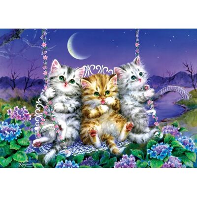 ART Puzzle Puzzle Chatons se Balançant au Clair de Lune - 500 à 999 pièces ART Puzzle Puzzle Chatons se Balançant au Clair de Lune - 500 à 999 pièces