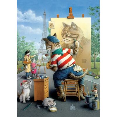 ART Puzzle Puzzle Le Chat Peintre - 500 à 999 pièces ART Puzzle Puzzle Le Chat Peintre - 500 à 999 pièces