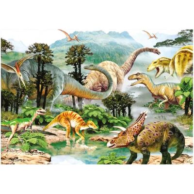 DINO Puzzle Dinosaur XL - 100 Pièces - Puzzle DINO Puzzle Dinosaur XL - 100 Pièces - Puzzle