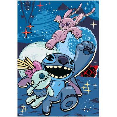 Dino Puzzle XL Stitch Néon - Type de Puzzle Dino Puzzle XL Stitch Néon - Type de Puzzle