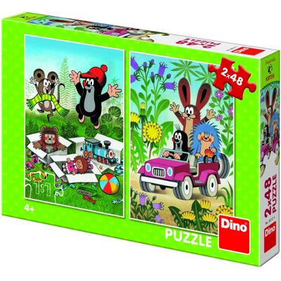 Puzzle Dino Taupe heureux Taupe et voiture - Puzzle Puzzle Dino Taupe heureux Taupe et voiture - Puzzle