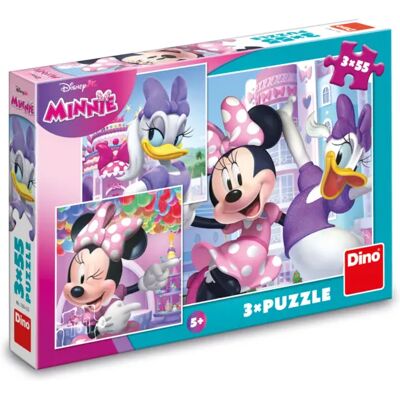 Dino Puzzle 3 Puzzles - Minnie et Daisy - 51 à 99 pièces Dino Puzzle 3 Puzzles - Minnie et Daisy - 51 à 99 pièces