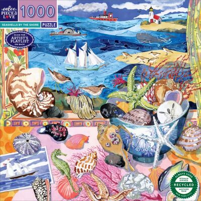 eeBoo Puzzle Coquillages Au Bord De La Mer - 1000 pièces eeBoo Puzzle Coquillages Au Bord De La Mer - 1000 pièces
