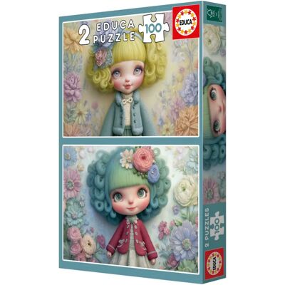 Educa : un large choix de puzzles made in Espagne Puzzle 2 Puzzles - Filles Fleuries - 100 à 149 pièces Educa : un large choix de puzzles made in Espagne Puzzle 2 Puzzles - Filles Fleuries - 100 à 149 pièces